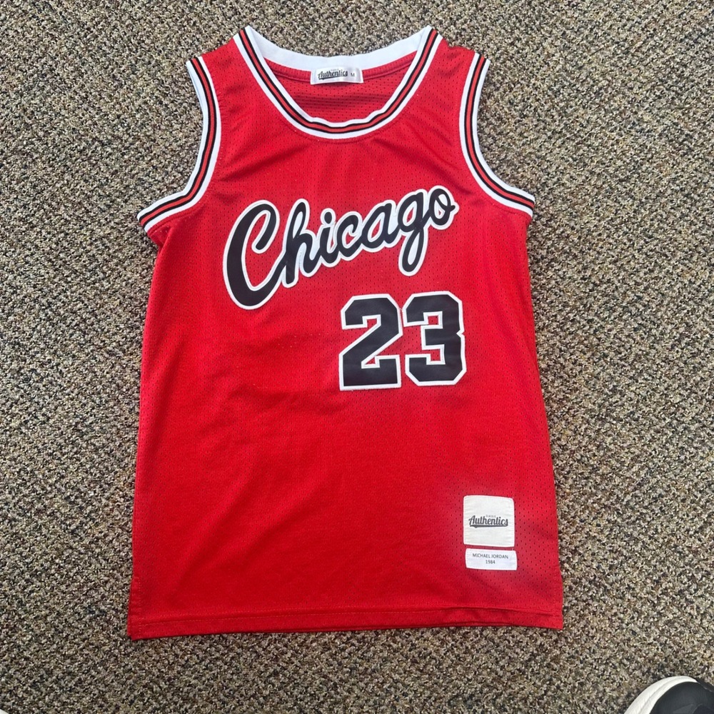 Classic Authentics Michael Jordan 1984 Chicago Bulls Jersey Red Mesh Mens Medium